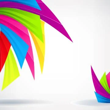 Creative abstract rainbow template background. Abstract elements concept, v.. Stock Illustration