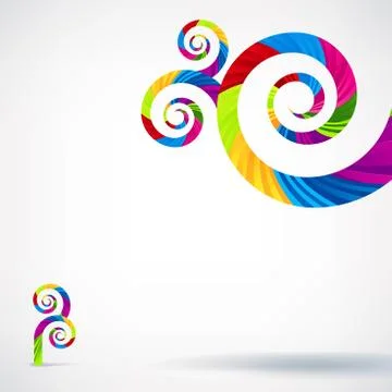 Creative abstract rainbow template background. Abstract elements concept, vec Stock Illustration