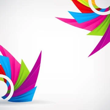 Creative abstract rainbow template background. Abstract elements concept, vec Stock Illustration