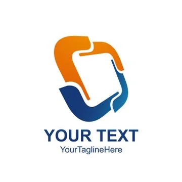 Creative abstract round square rotate vector logo design template element. Co Stock Illustration