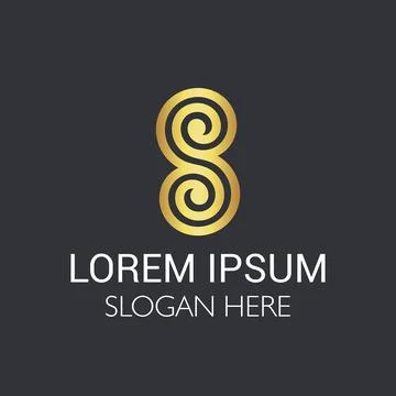 Creative abstract S logo design Stock Illustration