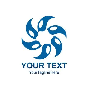 Creative abstract spin, twist, rotate vector logo design template element. Co Stock Illustration