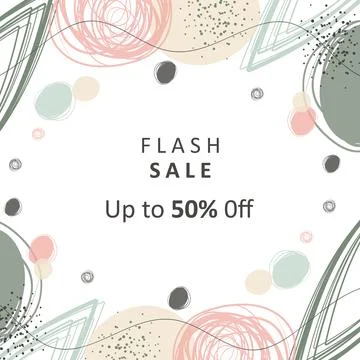 Creative abstract square art template, for social media post Stock Illustration