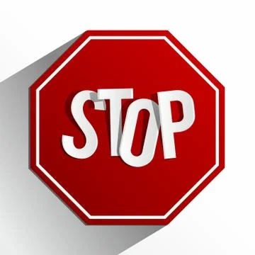 Creative Abstract Stop Sign Stock Illustration