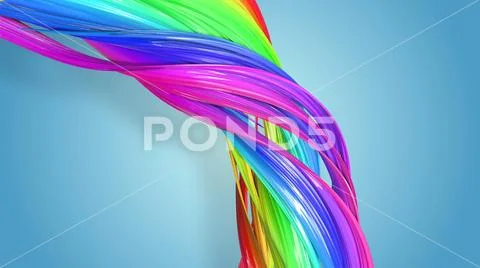 Creative abstract swirl rainbow color background. abstract stripes swirling in a Stock Illustration