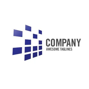 Creative abstract technology logo Stock Illustration