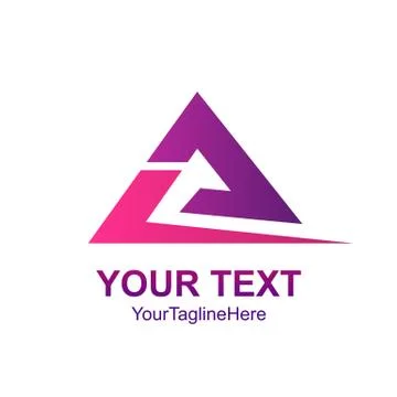 Creative abstract triangle swoosh vector logo design template element. Colore Stock Illustration