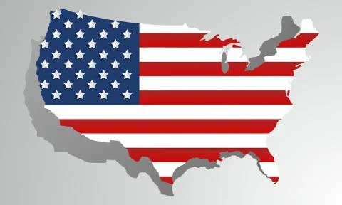 Creative abstract USA map Stock Illustration