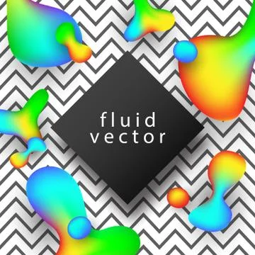 Creative Abstract Vector Background With Fluid Colorful Shapes Stock Illustration
