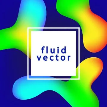 Creative Abstract Vector Background With Fluid Colorful Shapes Illustrazione stock