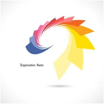 Creative abstract vector logo design template. Corporate business and flower Stock Illustration