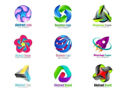 Creative abstract vector logo design template illustration. Illustrazione stock