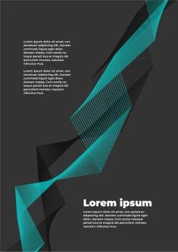 Creative abstract wave background with copy space. Futuristic vector template Stock Illustration