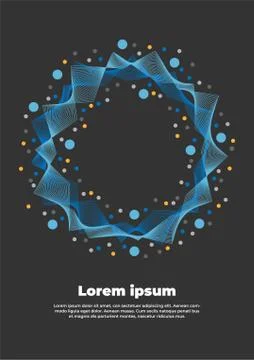 Creative abstract wave background with copy space. Futuristic vector template Stock Illustration