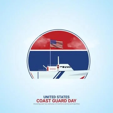 Creative ads Coast Guard Day. Coast Guard Day. Coast Guard Design Poster, A.. Stock Illustration