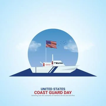 Creative ads Coast Guard Day. Coast Guard Day. Coast Guard Design Poster, A.. Stock Illustration