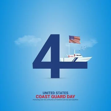 Creative ads Coast Guard Day. Coast Guard Day. Coast Guard Design Poster Stock Illustration
