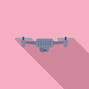 Creative aero filming icon flat vector. Control antenna Stock Illustration