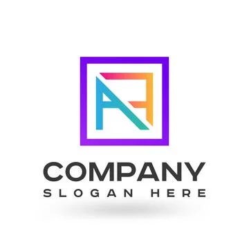 Creative AF letter logo Unique icon design Stock Illustration