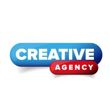 Creative Agency button vector Stock Illustration