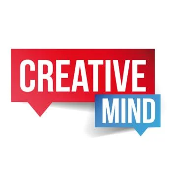 Creative Agency lettering speech bubble Illustrazione stock