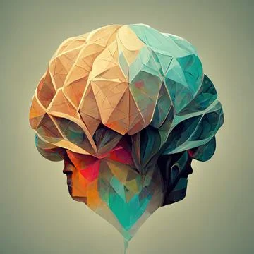 Creative AI brain concept Stock Illustration