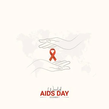 Creative Aids Day ads design. World Aids Day, Celebrated December 1, vector.. Stock Illustration
