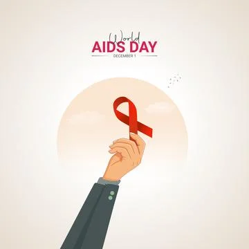 Creative Aids Day ads design. World Aids Day, Celebrated December 1, vector.. Stock Illustration