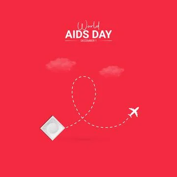 Creative Aids Day ads design. World Aids Day, Celebrated December 1, vector.. Stock Illustration