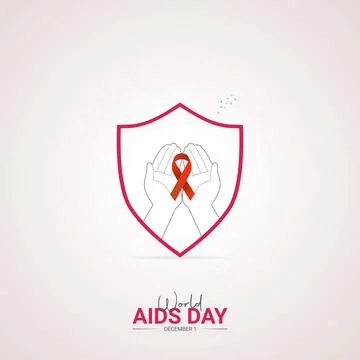 Creative Aids Day ads design. World Aids Day, Celebrated December 1, vector.. Stock Illustration