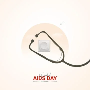 Creative Aids Day ads design. World Aids Day, Celebrated December 1, vector.. Stock Illustration