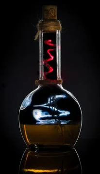 Creative alcohol botle Stock Photos