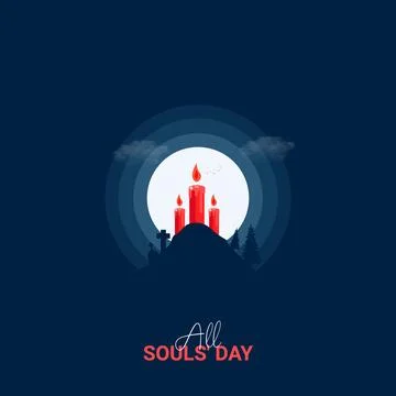 Creative All Saints' Day ads design. All Saints' Day, Celebrated in United .. Stock Illustration