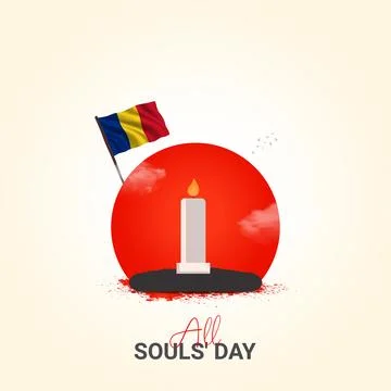 Creative All Saints' Day ads design. All Saints' Day, Celebrated in United .. Stock Illustration