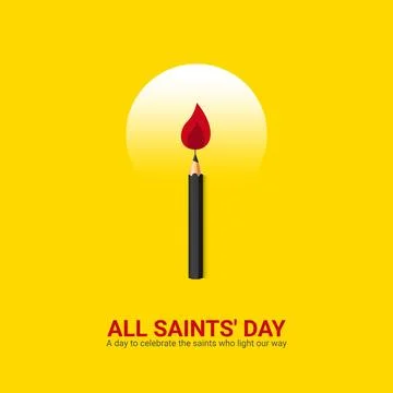 Creative All Saints' Day ads design. All Saints' Day, Celebrated in United .. Stock Illustration