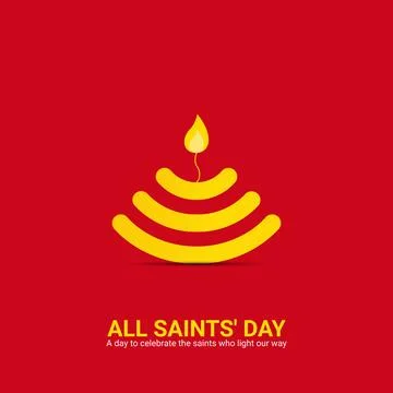 Creative All Saints' Day ads design. All Saints' Day, Celebrated in United .. Stock Illustration
