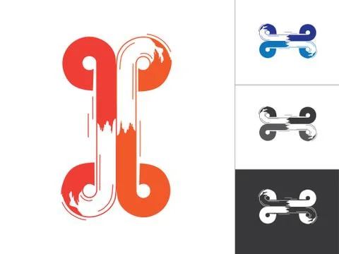 Creative Alphabet Logotype Linked Concept in Vector Letter Logo Design Elements Stockillustratie