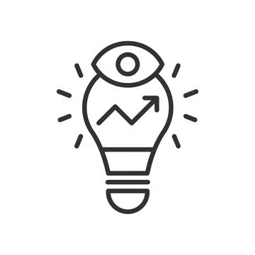 Creative Analytics, icon in line design. Creative, analytics, data, insights 스톡 일러스트