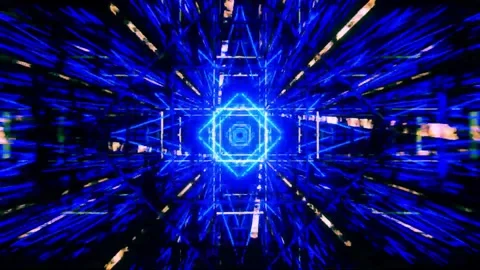 Creative and artistic abstract motion VJ background Stock Footage 340179501