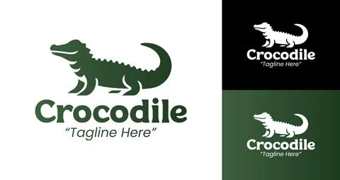 Creative and Bold Crocodile Logo for Business Branding Ilustração Stock