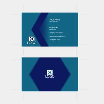 Creative and Clean Double-sided Business Card Template Stock Illustration