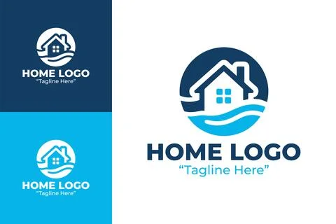 Creative and Elegant Home Logo Designr Ilustração Stock
