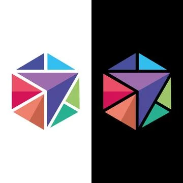 Creative and Elegant Minimalistic Logo Design Vector for Technology and Software Stock Illustration