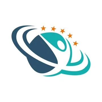 Creative and Elegant Minimalistic Logo Design Vector for Technology and human st Stock Illustration