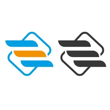 Creative and Elegant Minimalistic Logo Design Vector for Technology and Software Stock Illustration