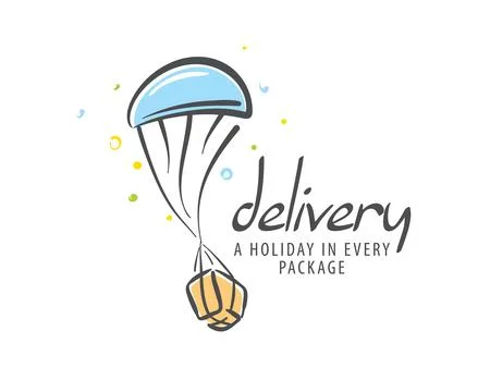 Creative and eyecatching Delivery Service Logo Design that features a unique Stock Illustration