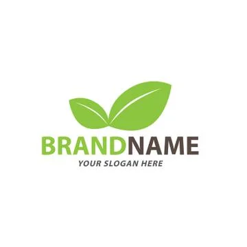 Creative and fresh leaf logo design Stock Illustration