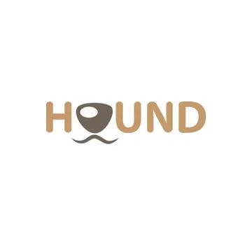 Creative and fun hound logo design Illustrazione stock