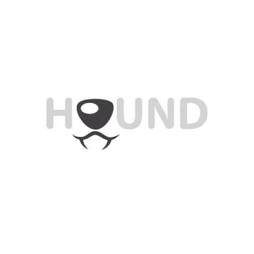 Creative and fun hound logo design Stock Illustration