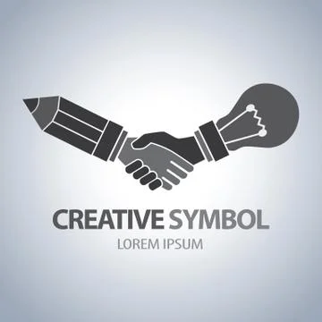 Creative and idea symbol Stock Illustration